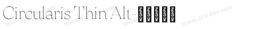 Circularis Thin Alt字体转换